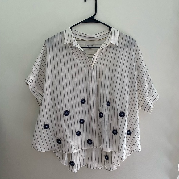 Madewell Stripes and Flowers Button Up - Picture 3 of 9